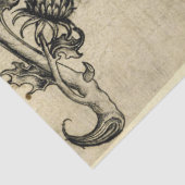 Dandilion Corbel Junk Journal Element — Blad Tissuepapier (Detail)