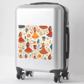 Dandiya Nights Seamless Pattern – Indiaas festival Sticker (Koffer)