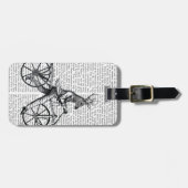 Dandy Deer op de  fiets Bagagelabel (Voorkant horizontaal)