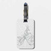 Dandy Deer op de  fiets Bagagelabel (Achterkant verticaal)