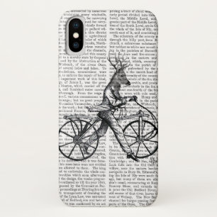 Dandy Deer op de fiets iPhone X Hoesje