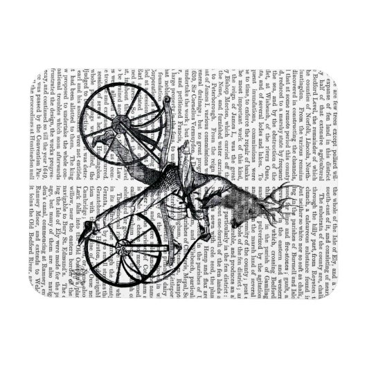 Dandy Deer op de  fiets Magneet (Horizontaal)