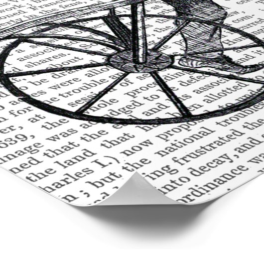 Dandy Deer op de fiets Poster (Hoek)