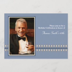Dandy Diamonds - Foto Birthday Party Invitation Kaart