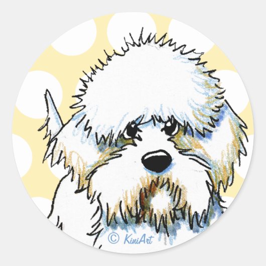 Dandy Dinmont Terrier Sticker (Voorkant)