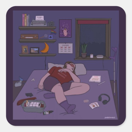 Dandy Doodlez "Toen en Nu" Sticker (Voorkant)