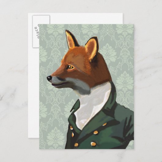 Dandy Fox Portrait 2 Briefkaart (Voorkant / Achterkant)