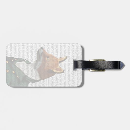 Dandy Fox Portrait Bagagelabel (Achterkant horizontaal)