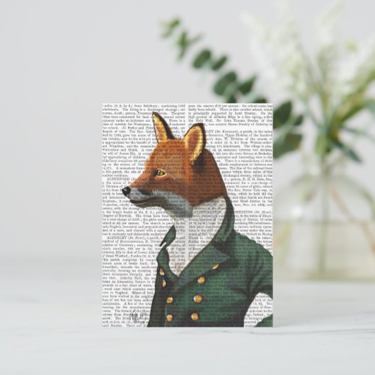 Dandy Fox Portrait Briefkaart (Staand voorkant)