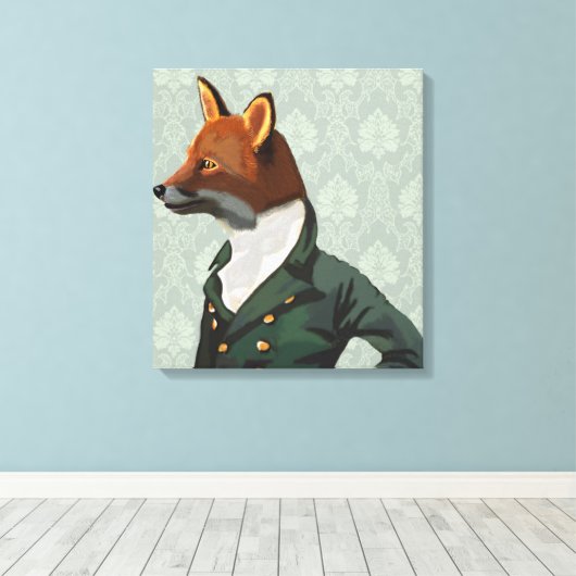 Dandy Fox Portrait Canvas Afdruk (Insitu (Houten vloer))