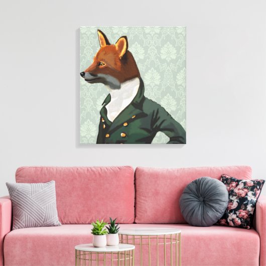Dandy Fox Portrait Canvas Afdruk (Insitu (Woonkamer))
