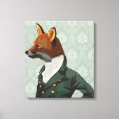 Dandy Fox Portrait Canvas Afdruk (Voorkant)