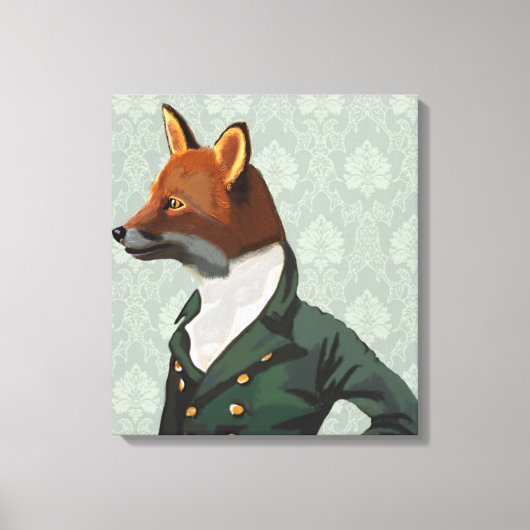 Dandy Fox Portrait Canvas Afdruk (Voorkant)