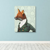Dandy Fox Portrait Canvas Afdruk (Insitu (Houten vloer))