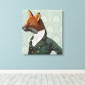 Dandy Fox Portrait Canvas Afdruk (Insitu (Houten vloer))