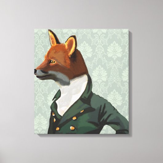 Dandy Fox Portrait Canvas Afdruk (Voorkant)