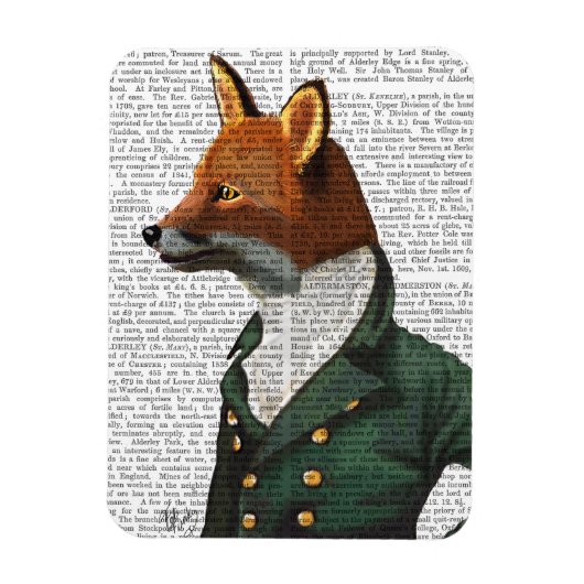 Dandy Fox Portrait Magneet (Verticaal)