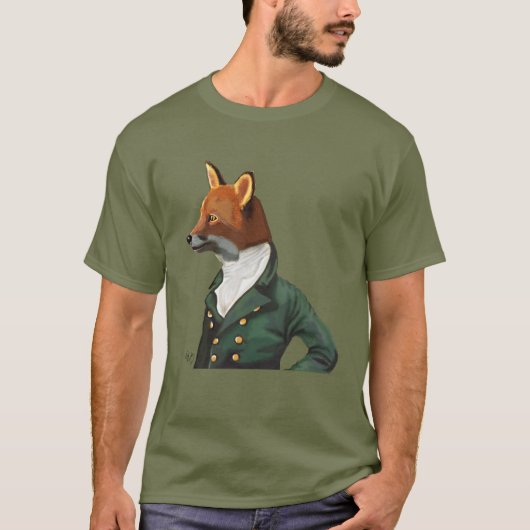 Dandy Fox Portrait T-shirt (Voorkant)