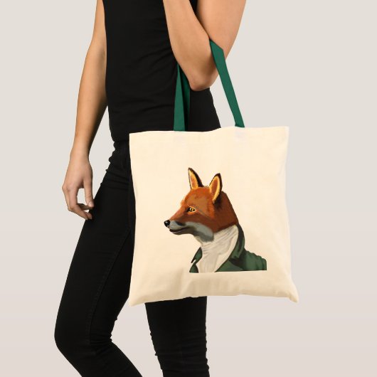 Dandy Fox Portrait Tote Bag (Voorkant (product))