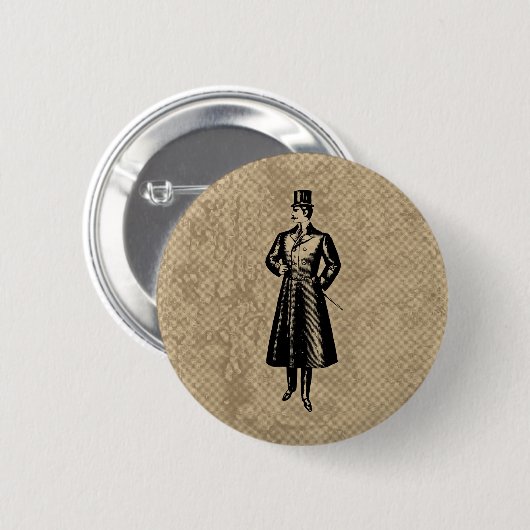 Dandy Gent Ronde Button 5,7 Cm (Voorkant /achterkant)