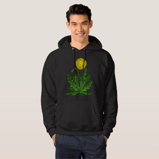 DANDY LION Dandelion FUNNY SURREAL GARDEN WEED ZO Hoodie (Voorkant volledig)