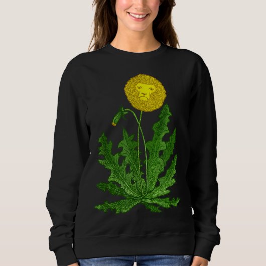 DANDY LION Dandelion FUNNY SURREAL GARDEN WEED ZO Trui (Voorkant)