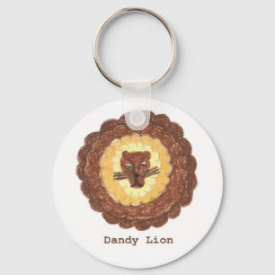Dandy Lion Design en woorden op sleutelhanger