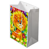 dandy lion print medium cadeauzakje (Voorkant Gekanteld)