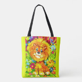dandy lion print tote bag (Achterkant)