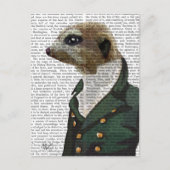 Dandy Meerkat Portrait Briefkaart (Voorkant)