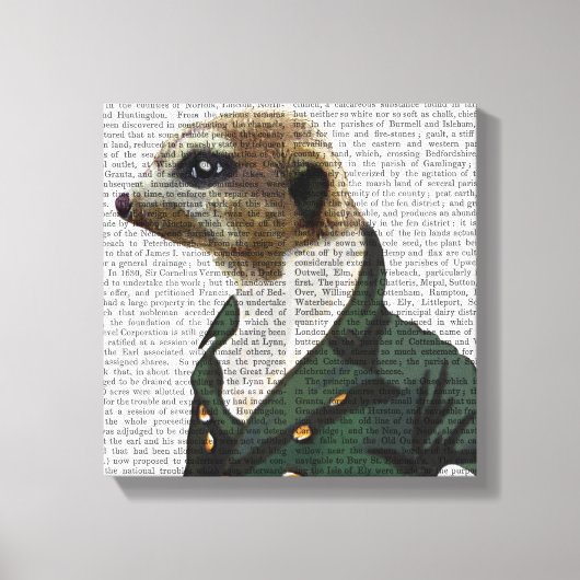 Dandy Meerkat Portrait Canvas Afdruk (Voorkant)