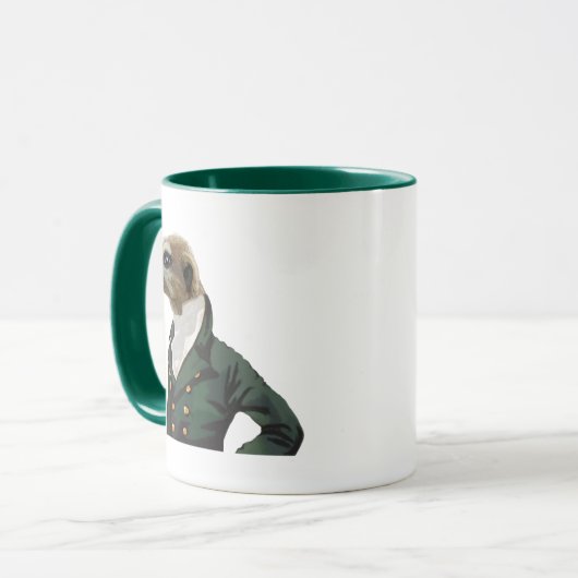 Dandy Meerkat Portrait Mok (Voorkant links)