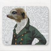Dandy Meerkat Portrait Muismat (Voorkant)