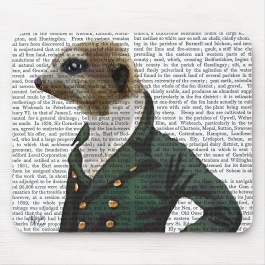 Dandy Meerkat Portrait Muismat (Voorkant)