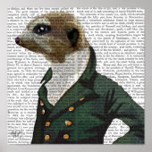 Dandy Meerkat Portrait Poster (Voorkant)