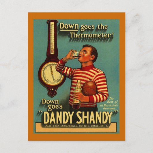 DANDY SHANDY Beverage Ad  Adverteren Re~PC Briefkaart (Voorkant)
