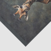 Dandy Victoriaans geklede giraffe met boog stropda Tissuepapier (Detail)