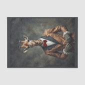 Dandy victoriaans geklede giraffe met vlinderdas tissuepapier (Voorkant)