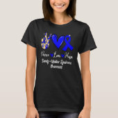 Dandy Walker Syndrome Awareness Peace Love Hope Bl T-shirt (Voorkant)