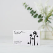 DandyLion-klokken - Zwart op wit (goud) Visitekaartje (Staand voorkant)