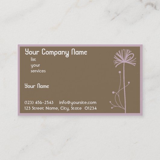 Dandylion Visitekaartje (Voorkant)