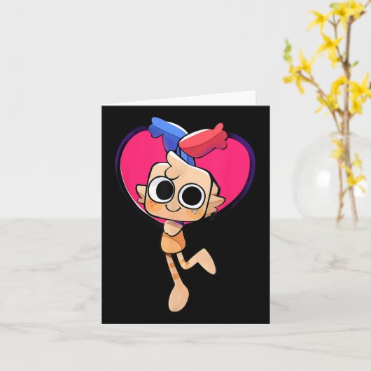 Dandys World Goob pluche hart voor verjaardag en d Kaart (Gele Bloem)