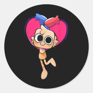 Dandys World Goob pluche hart voor verjaardag en d Ronde Sticker