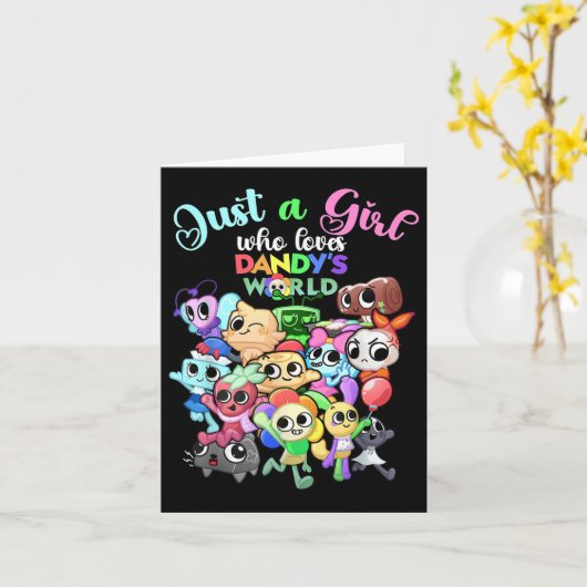 Dandys World Kostuummeisjes _ Meisje dat van Dandy Kaart (Gele Bloem)