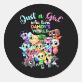 Dandys World Kostuummeisjes _ Meisje dat van Dandy Ronde Sticker (Voorkant)