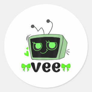 Dandys World Vee kostuum voor kinderen en volwasse Ronde Sticker