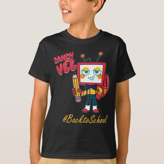 Dandy's World Vee | Terug naar school met Vee Toon T-shirt (Voorkant)