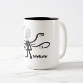 DandySlendy - Slenderman drink thee-mok Tweekleurige Koffiemok (Voorkant rechts)