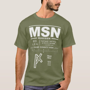Dane County Regionale Luchthaven MSN T-shirt