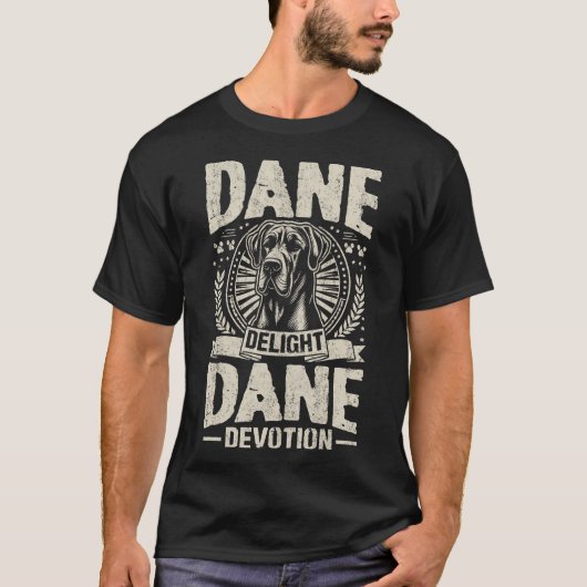 Dane Delight, Dane Devotion hond T-shirt (Voorkant)